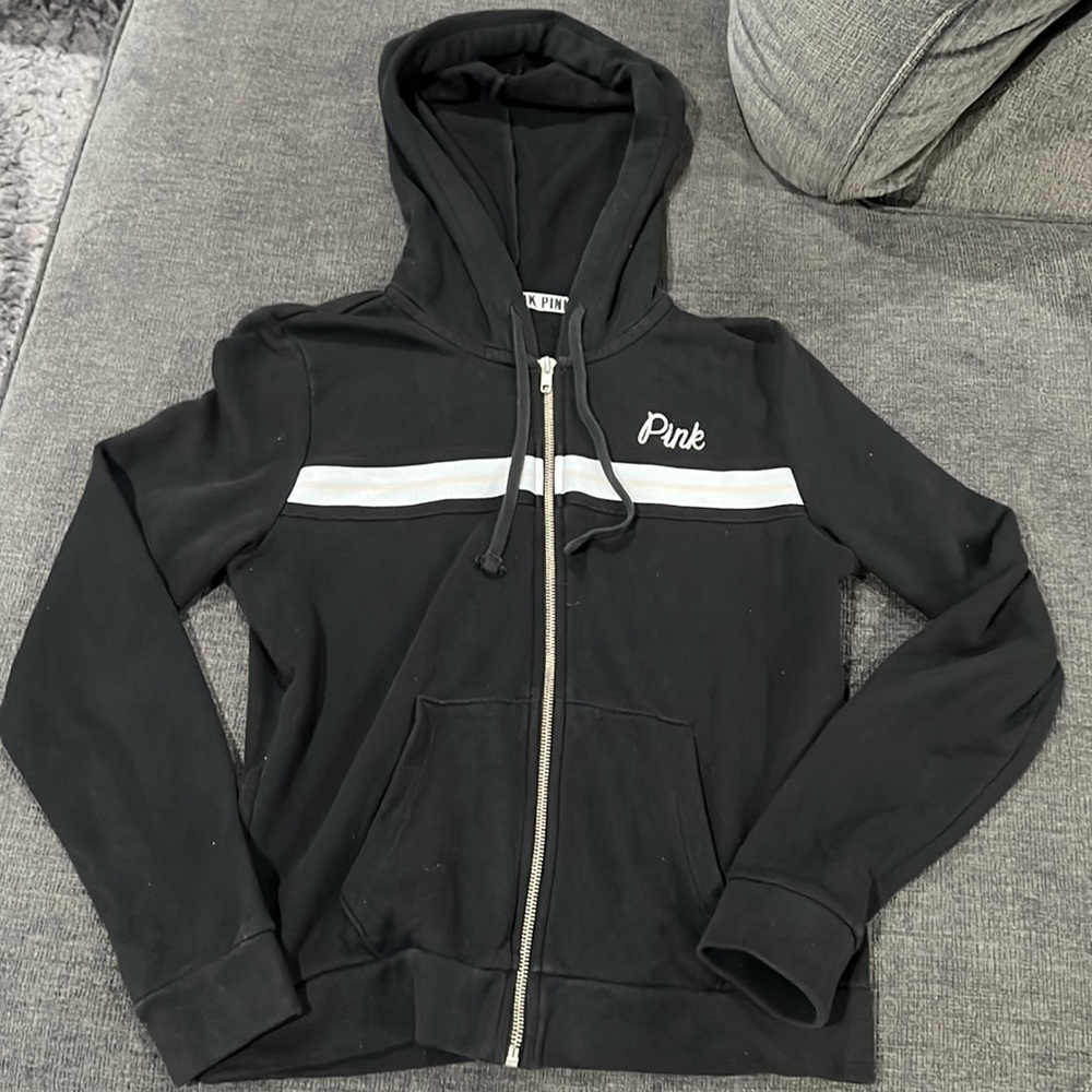 PINK Victoria’s Secret Black hoodie size S